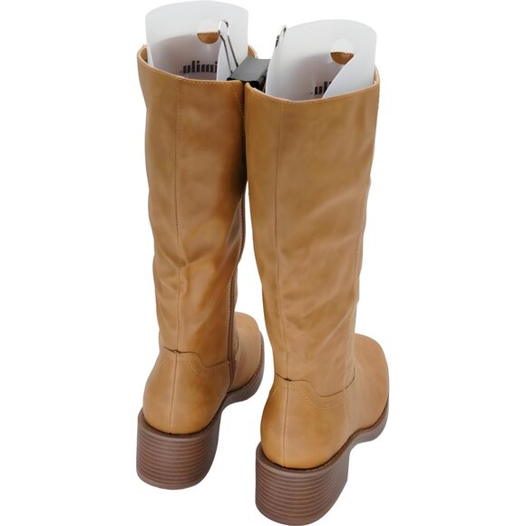 Women's Tan Square Toe Tall Boots US 7 M - Picture 3 of 6